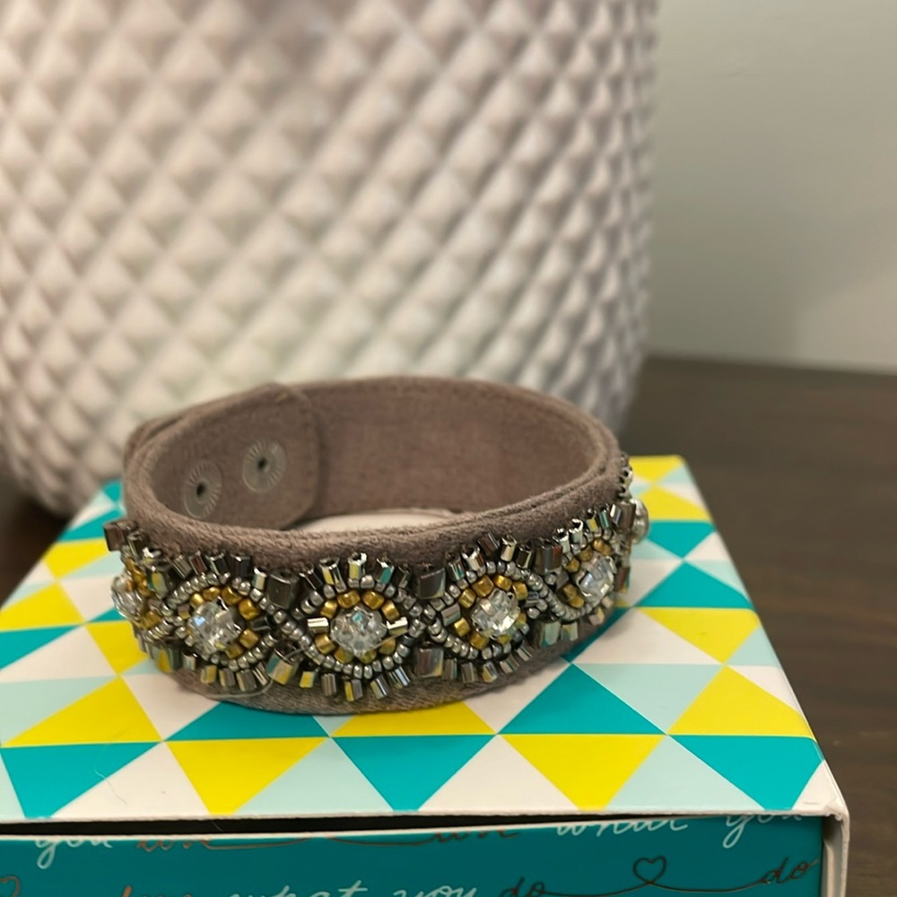 Stella & Dot Faye Embroidered Bracelet